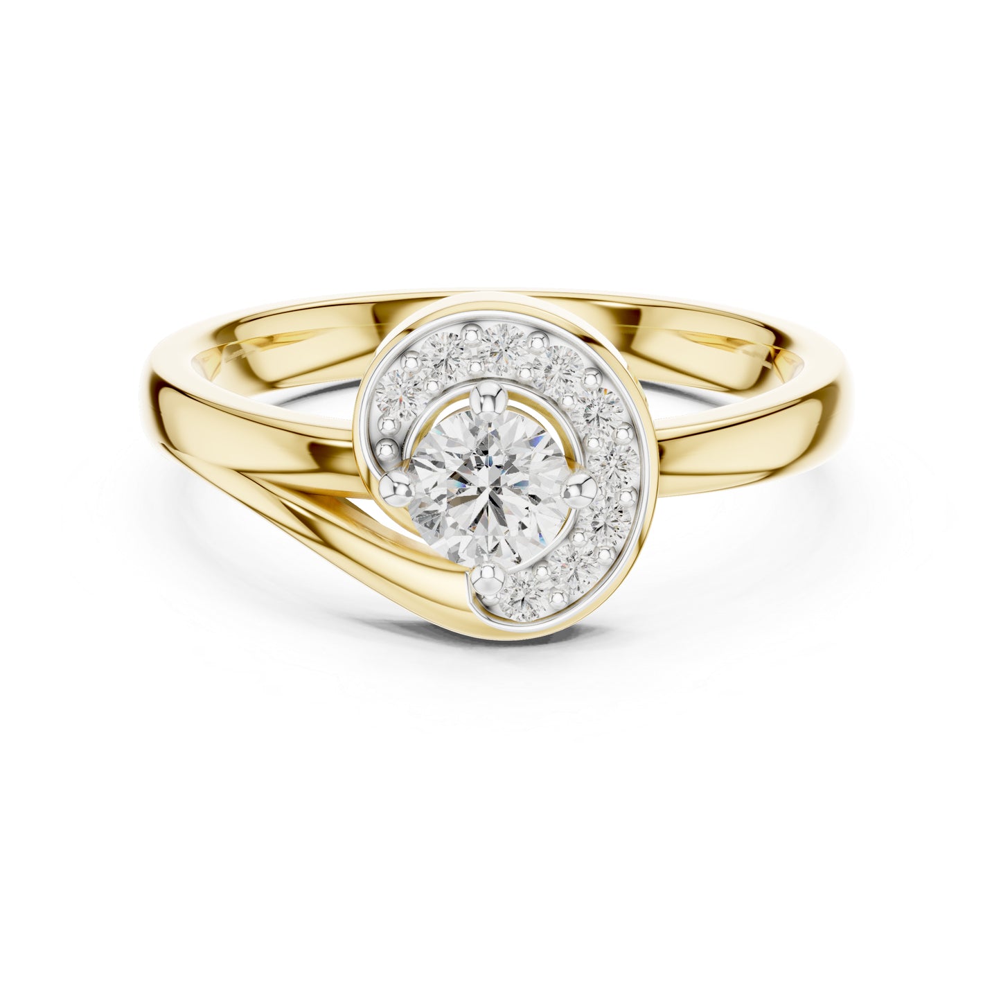 18K Yellow Gold Round Lab-Grown Diamond Ring for Women | Anniversary Gift | Pure Carat