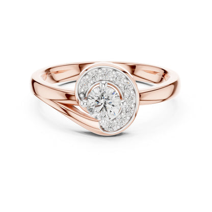 18K Yellow Gold Round Lab-Grown Diamond Ring for Women | Anniversary Gift | Pure Carat