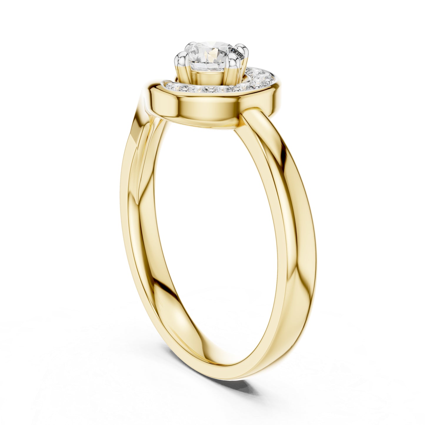18K Yellow Gold Round Lab-Grown Diamond Ring for Women | Anniversary Gift | Pure Carat
