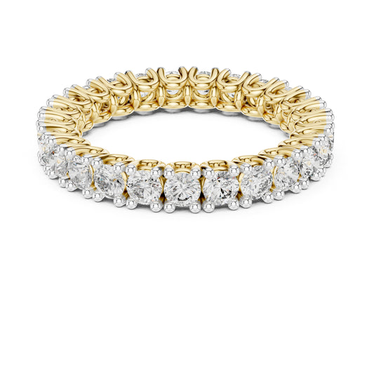 18K Yellow Gold Round Lab-Grown Diamond Drop Ring for Women | Bridal Wear | Pure Carat
