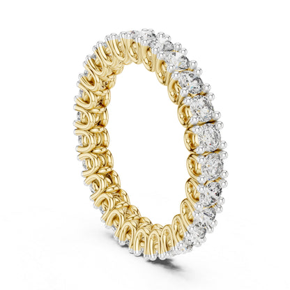 18K Yellow Gold Round Lab-Grown Diamond Drop Ring for Women | Bridal Wear | Pure Carat