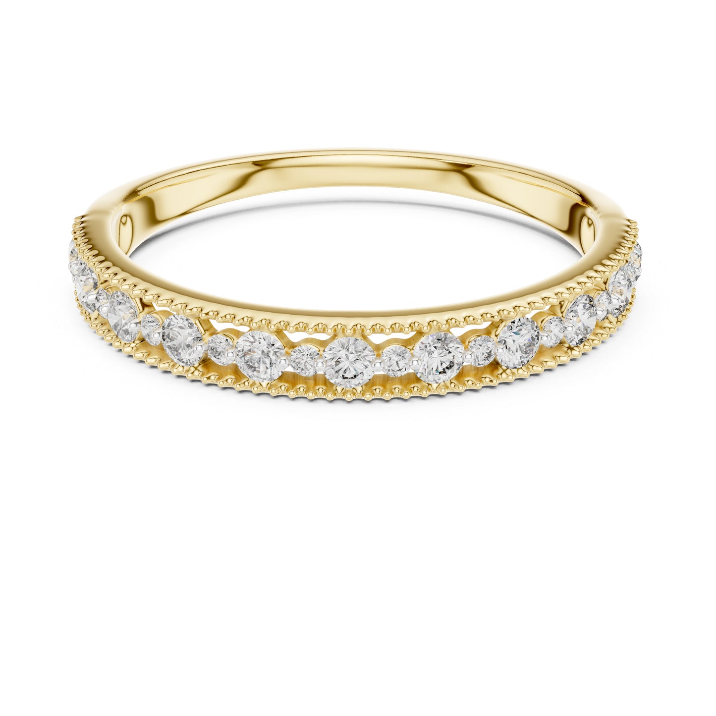 18K Yellow Gold Round Lab-Grown Diamond Ring for Women | Everyday Wear | Pure Carat