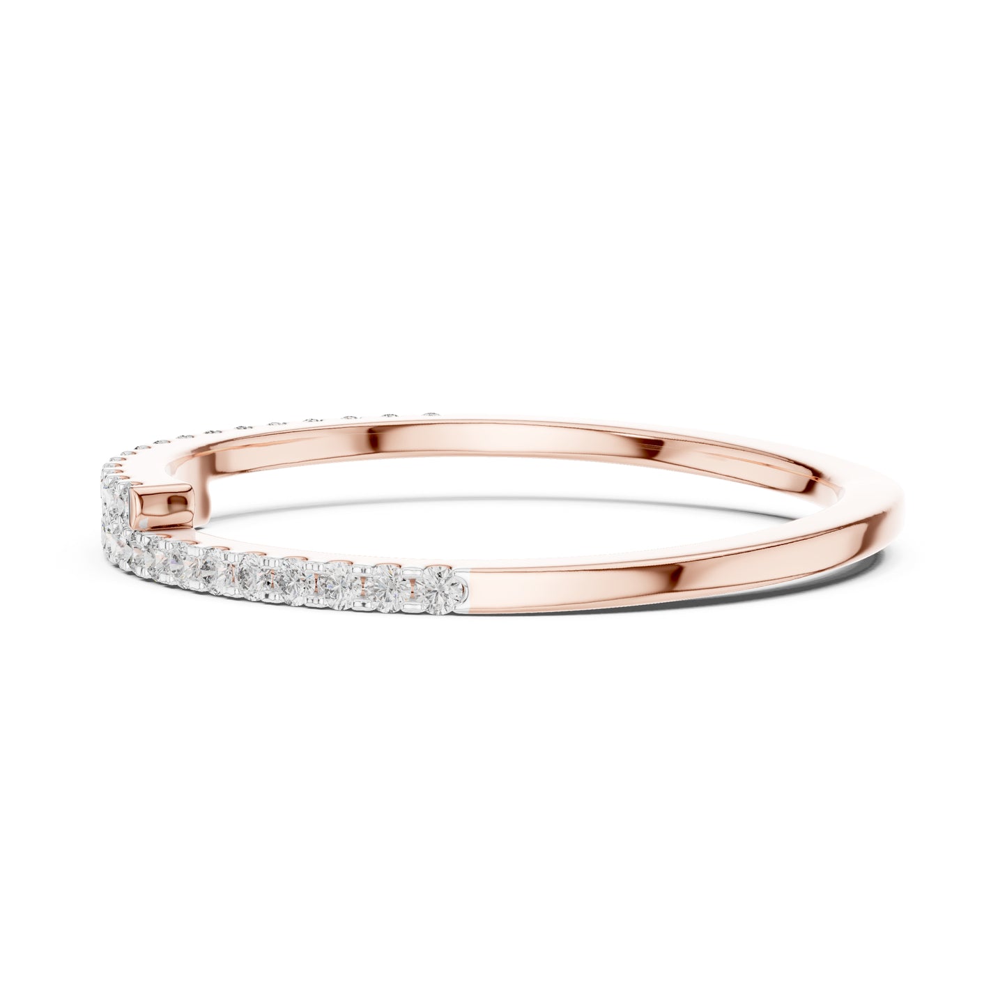 14K Rose Gold Round Lab-Grown Diamond Stud Ring for Women | Engagement Wear | Pure Carat