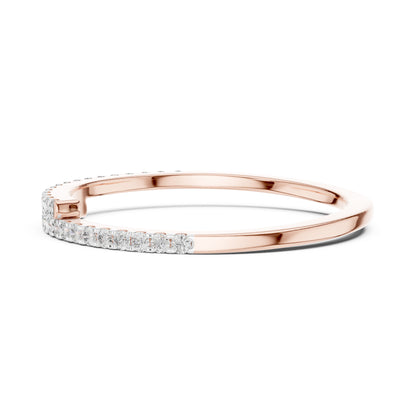 14K Rose Gold Round Lab-Grown Diamond Stud Ring for Women | Engagement Wear | Pure Carat