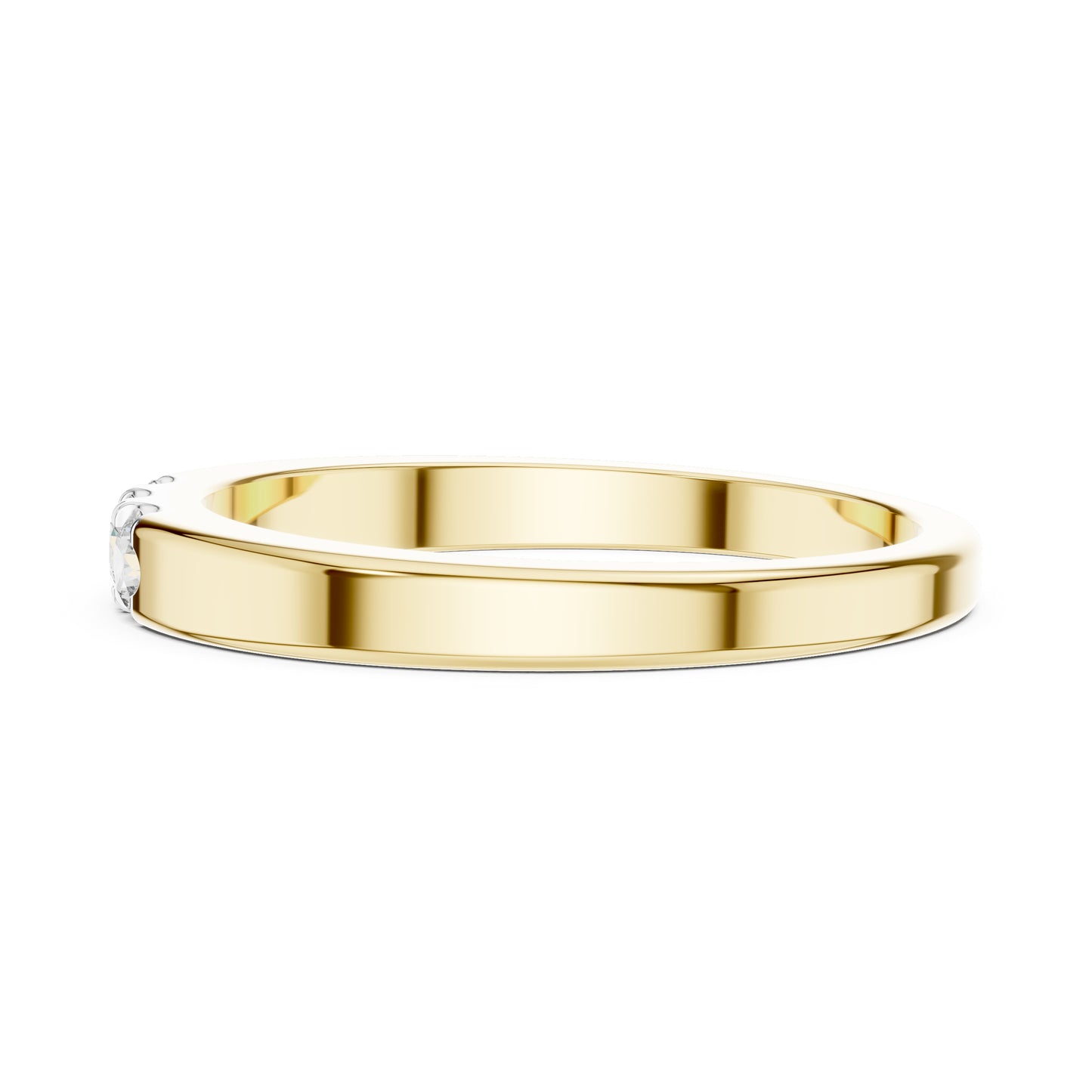 14K Yellow Gold Round Lab-Grown Diamond Drop Ring for Women | Wedding Wear | Pure Carat