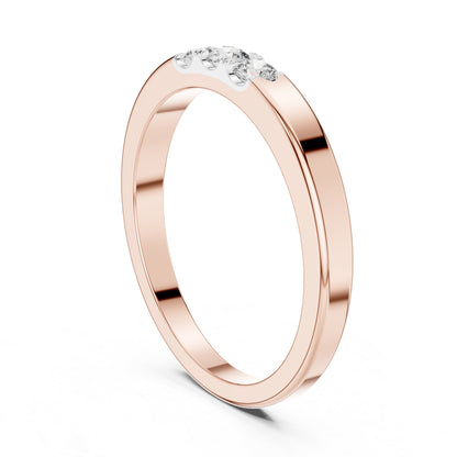 14K Yellow Gold Round Lab-Grown Diamond Drop Ring for Women | Wedding Wear | Pure Carat