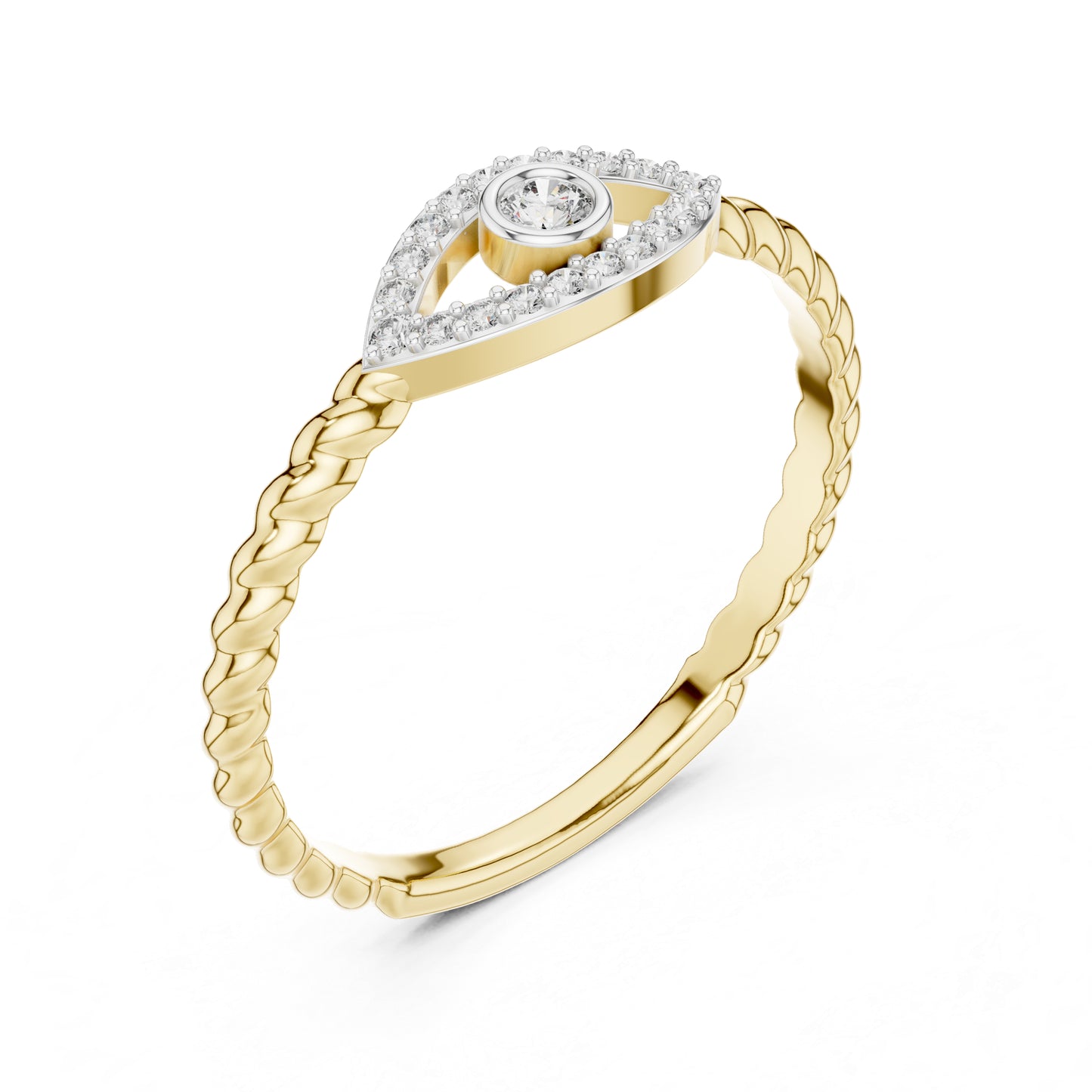 18K Yellow Gold Round Lab-Grown Diamond Solitaire Ring for Women | Bridal Wear | Pure Carat