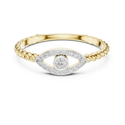 18K Yellow Gold Round Lab-Grown Diamond Solitaire Ring for Women | Bridal Wear | Pure Carat