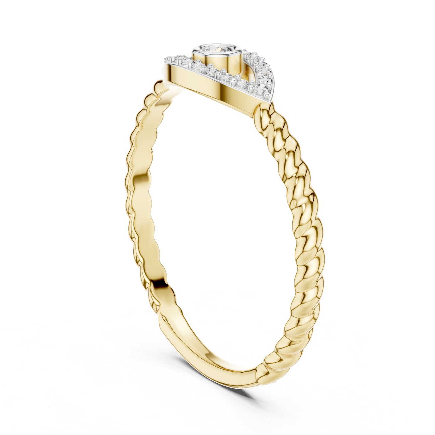 18K Yellow Gold Round Lab-Grown Diamond Solitaire Ring for Women | Bridal Wear | Pure Carat