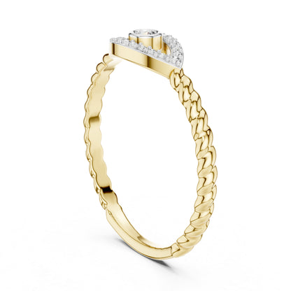 18K Yellow Gold Round Lab-Grown Diamond Solitaire Ring for Women | Bridal Wear | Pure Carat