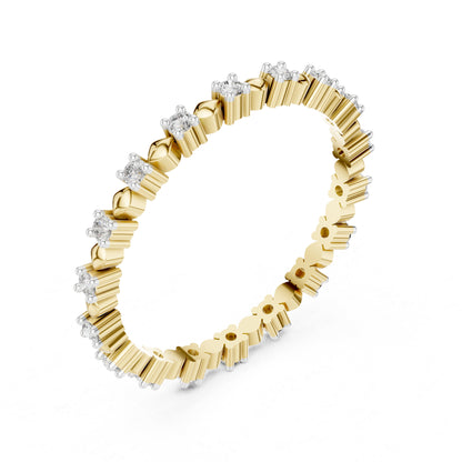 14K White Gold Round Lab-Grown Diamond Drop Ring for Women | Party Wear | Pure Carat