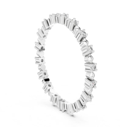 14K White Gold Round Lab-Grown Diamond Drop Ring for Women | Party Wear | Pure Carat