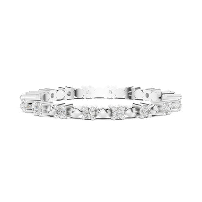 14K White Gold Round Lab-Grown Diamond Drop Ring for Women | Party Wear | Pure Carat