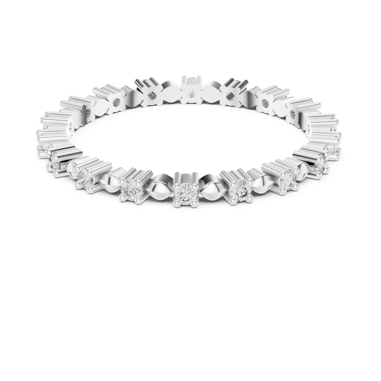 14K White Gold Round Lab-Grown Diamond Drop Ring for Women | Party Wear | Pure Carat