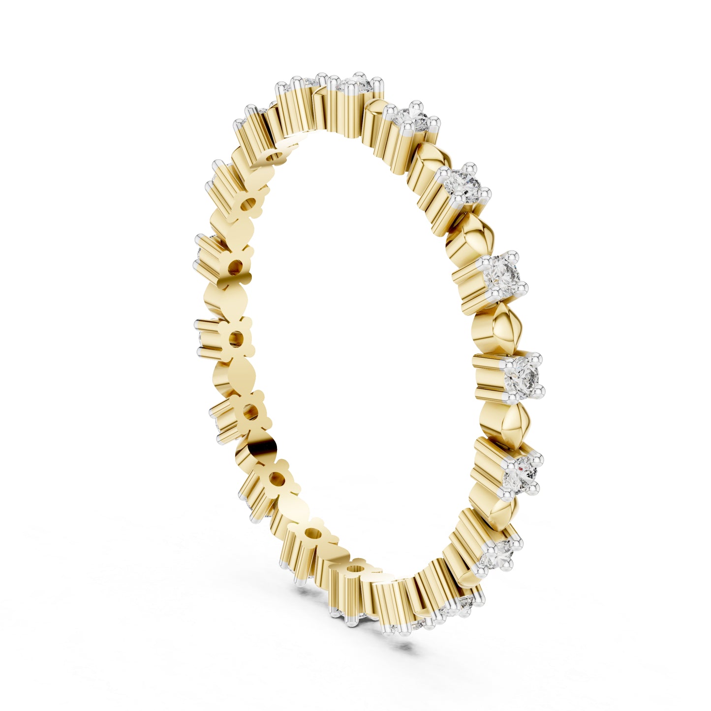 14K White Gold Round Lab-Grown Diamond Drop Ring for Women | Party Wear | Pure Carat