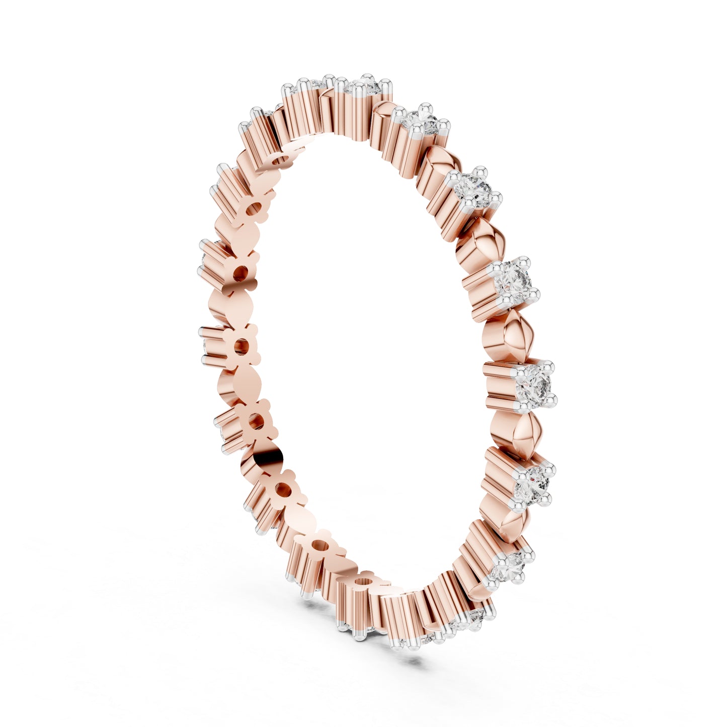 14K White Gold Round Lab-Grown Diamond Drop Ring for Women | Party Wear | Pure Carat