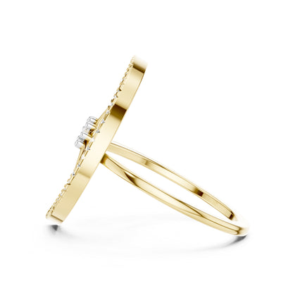 18K Rose Gold Round Lab-Grown Diamond Ring for Women | Wedding Wear | Pure Carat