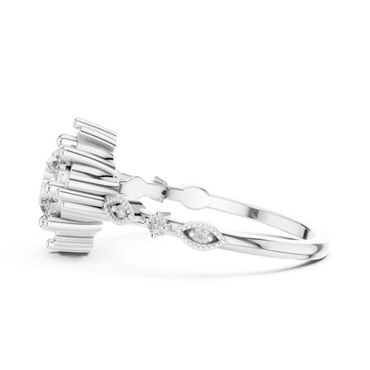 18K Yellow Gold Round Lab-Grown Diamond Drop Ring for Women | Everyday Wear | Pure Carat