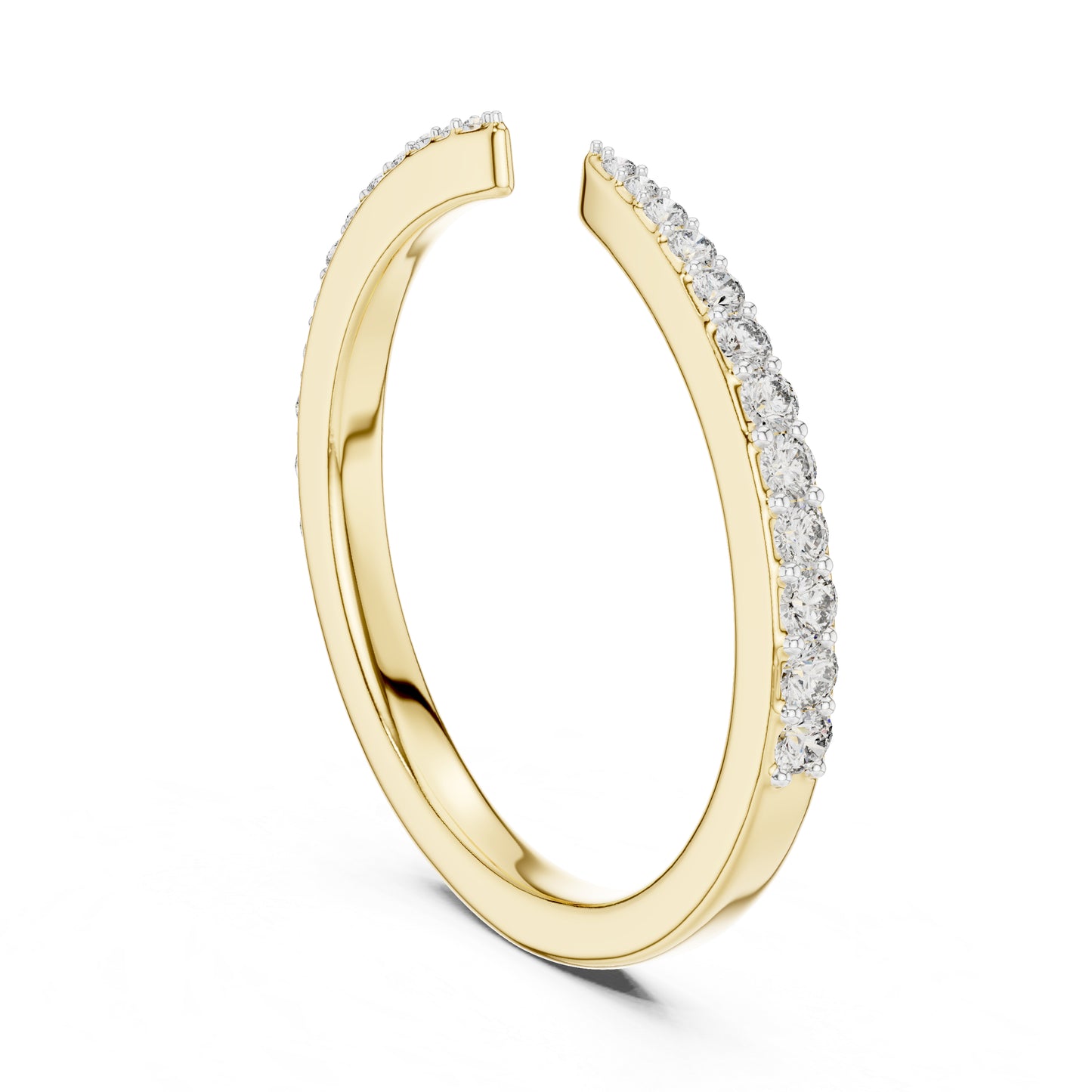 18K Yellow Gold Round Lab-Grown Diamond Engagement Ring for Women | Pure Carat