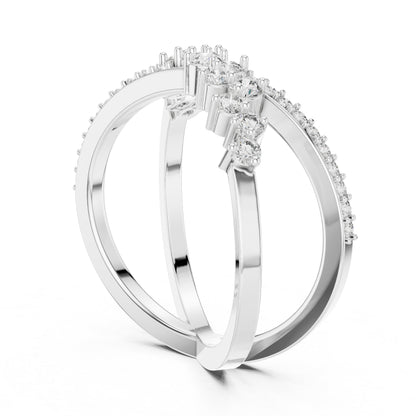 14K White Gold Round Lab-Grown Diamond Ring for Women | Bridal Wear | Pure Carat