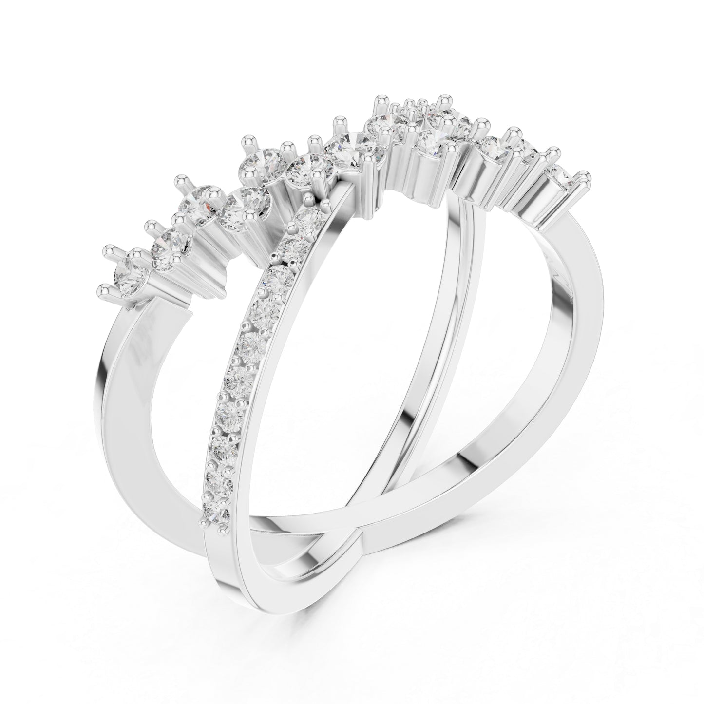 14K White Gold Round Lab-Grown Diamond Ring for Women | Bridal Wear | Pure Carat
