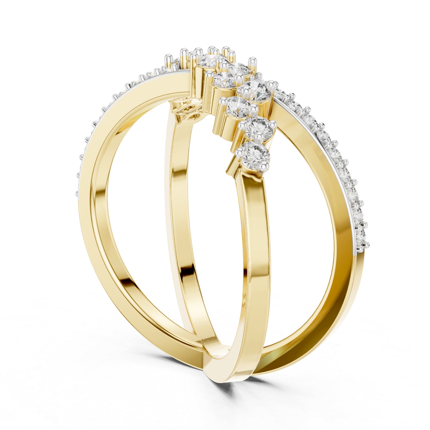 14K White Gold Round Lab-Grown Diamond Ring for Women | Bridal Wear | Pure Carat