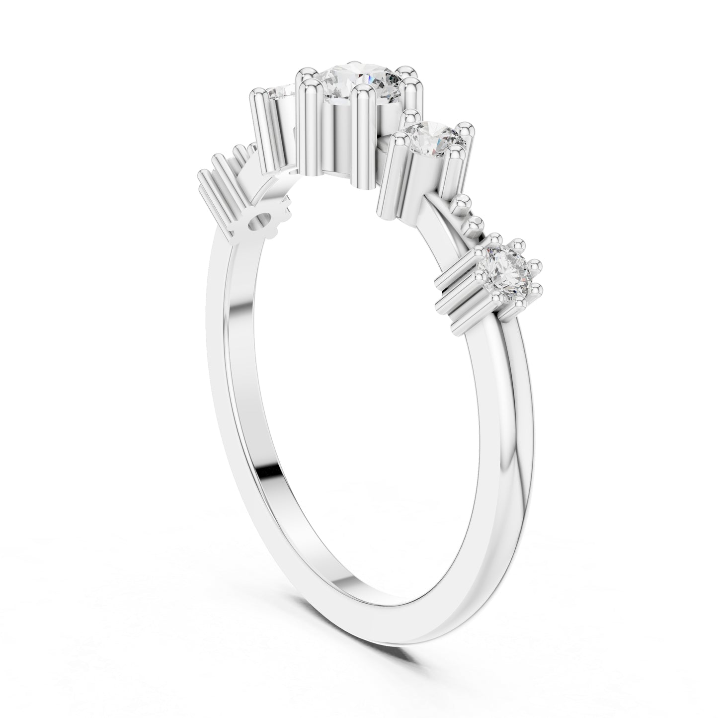 14K Rose Gold Round Lab-Grown Diamond Drop Ring for Women | Party Wear | Pure Carat