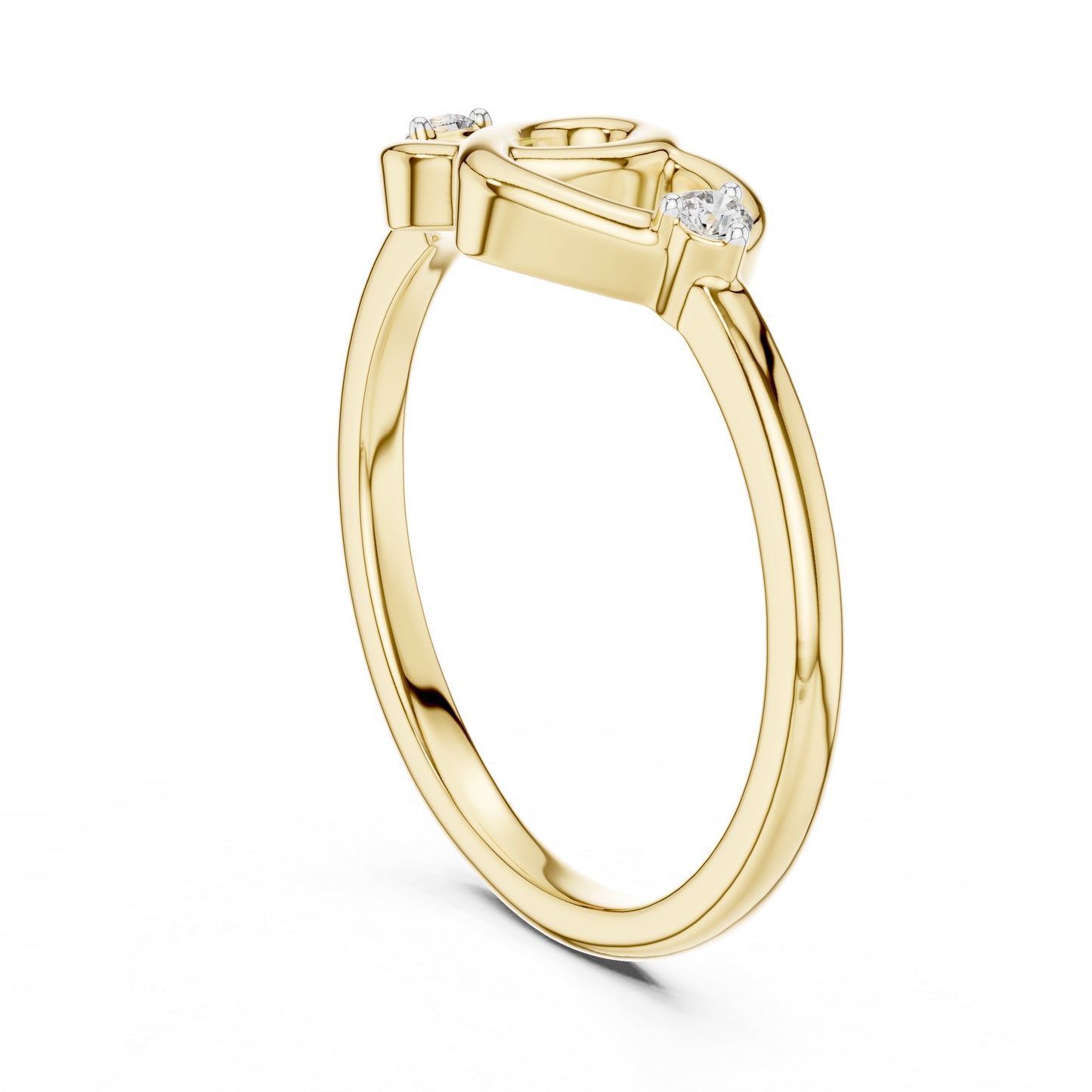 18K Yellow Gold Round Lab-Grown Diamond Engagement Ring for Women | Pure Carat