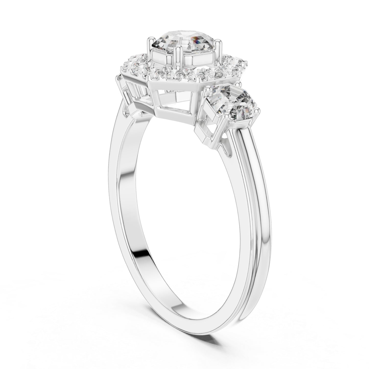 Women’s Round & Octagon Lab-Grown Diamond Solitaire Ring | PureCarat