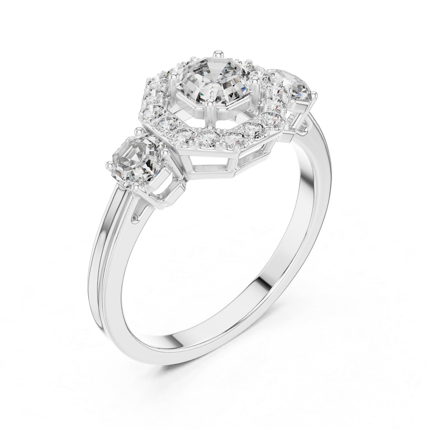 Women’s Round & Octagon Lab-Grown Diamond Solitaire Ring | PureCarat