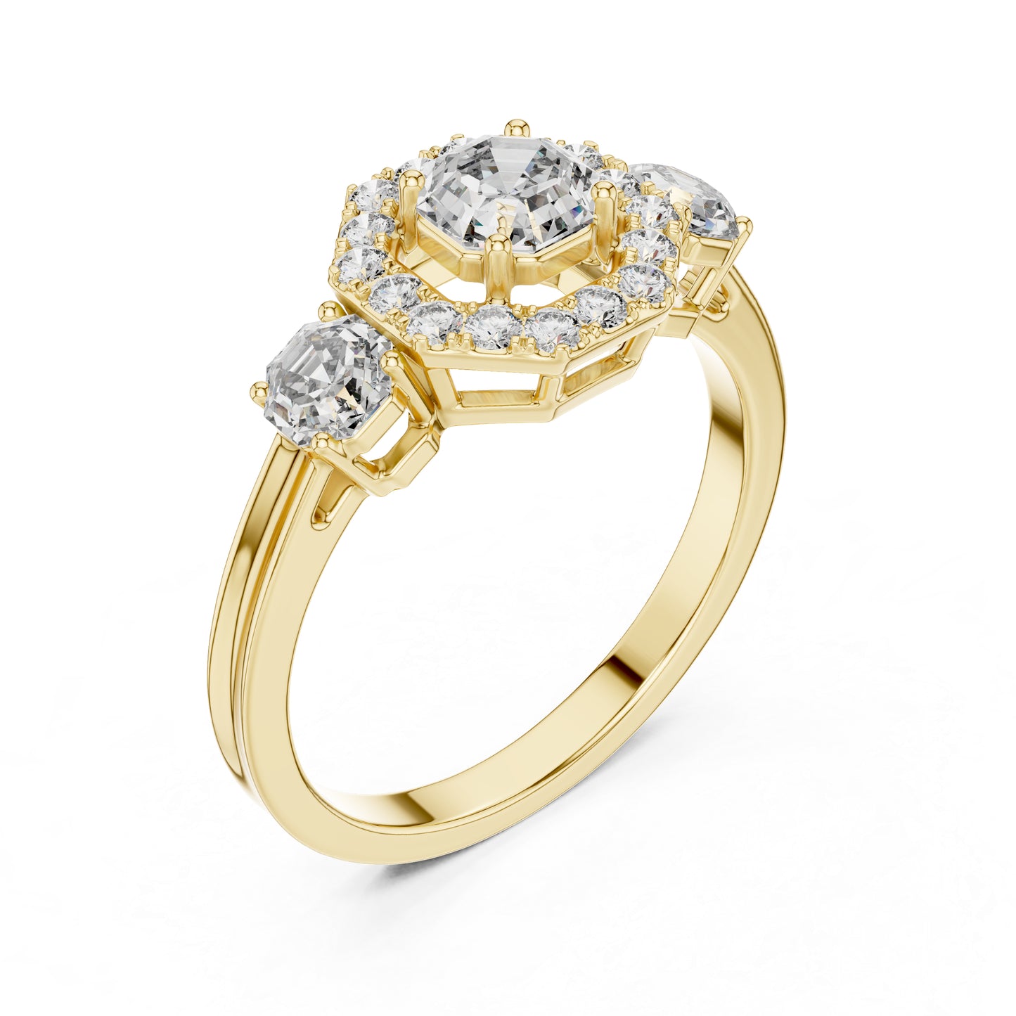 Women’s Round & Octagon Lab-Grown Diamond Solitaire Ring | PureCarat