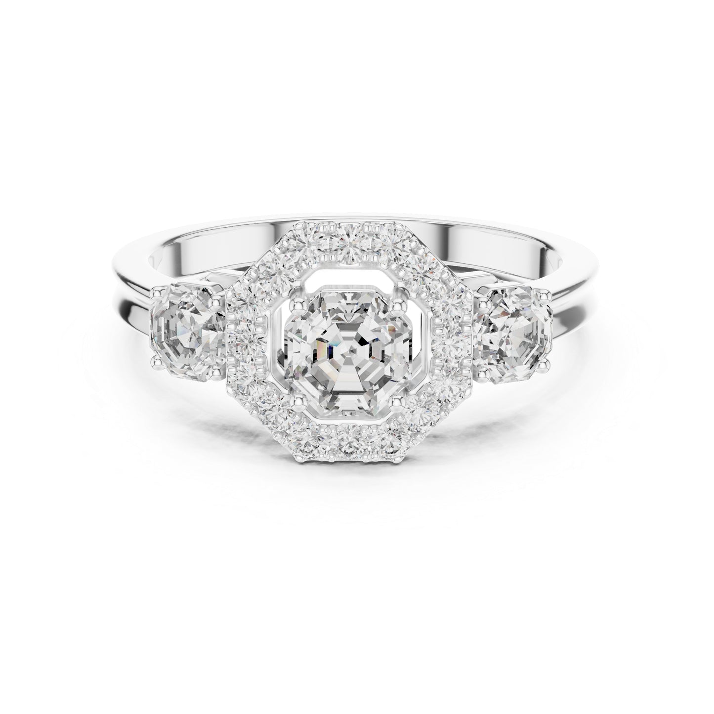 Women’s Round & Octagon Lab-Grown Diamond Solitaire Ring | PureCarat