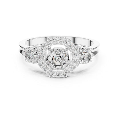 Women’s Round & Octagon Lab-Grown Diamond Solitaire Ring | PureCarat
