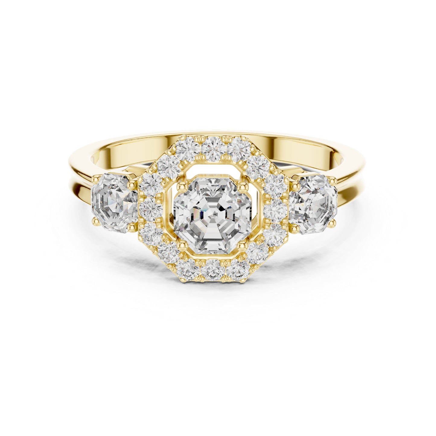 Women’s Round & Octagon Lab-Grown Diamond Solitaire Ring | PureCarat