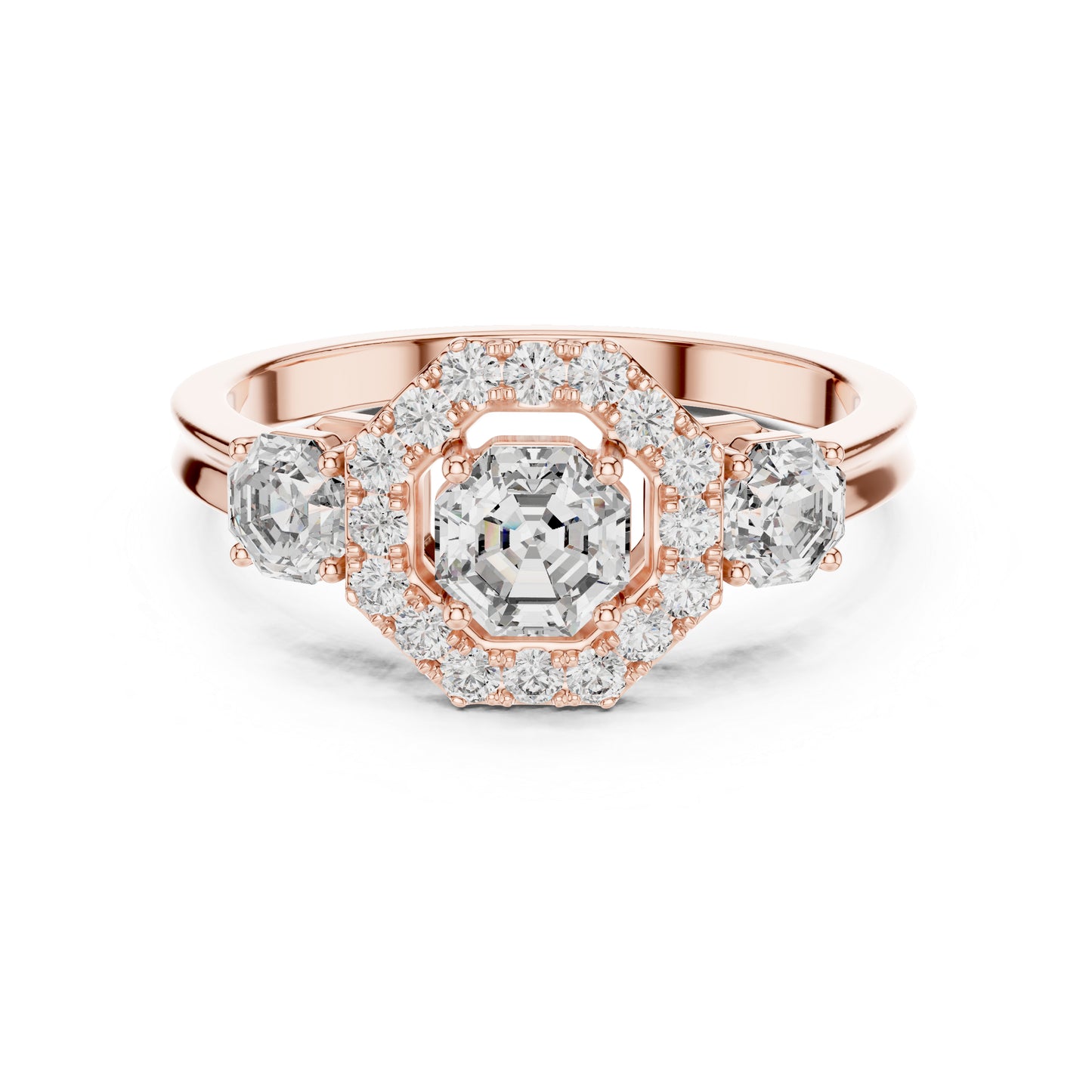 Women’s Round & Octagon Lab-Grown Diamond Solitaire Ring | PureCarat