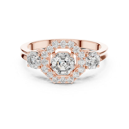 Women’s Round & Octagon Lab-Grown Diamond Solitaire Ring | PureCarat