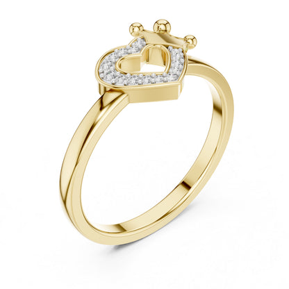 18K White Gold Round Lab-Grown Diamond Drop Ring for Women | Everyday Wear | Pure Carat