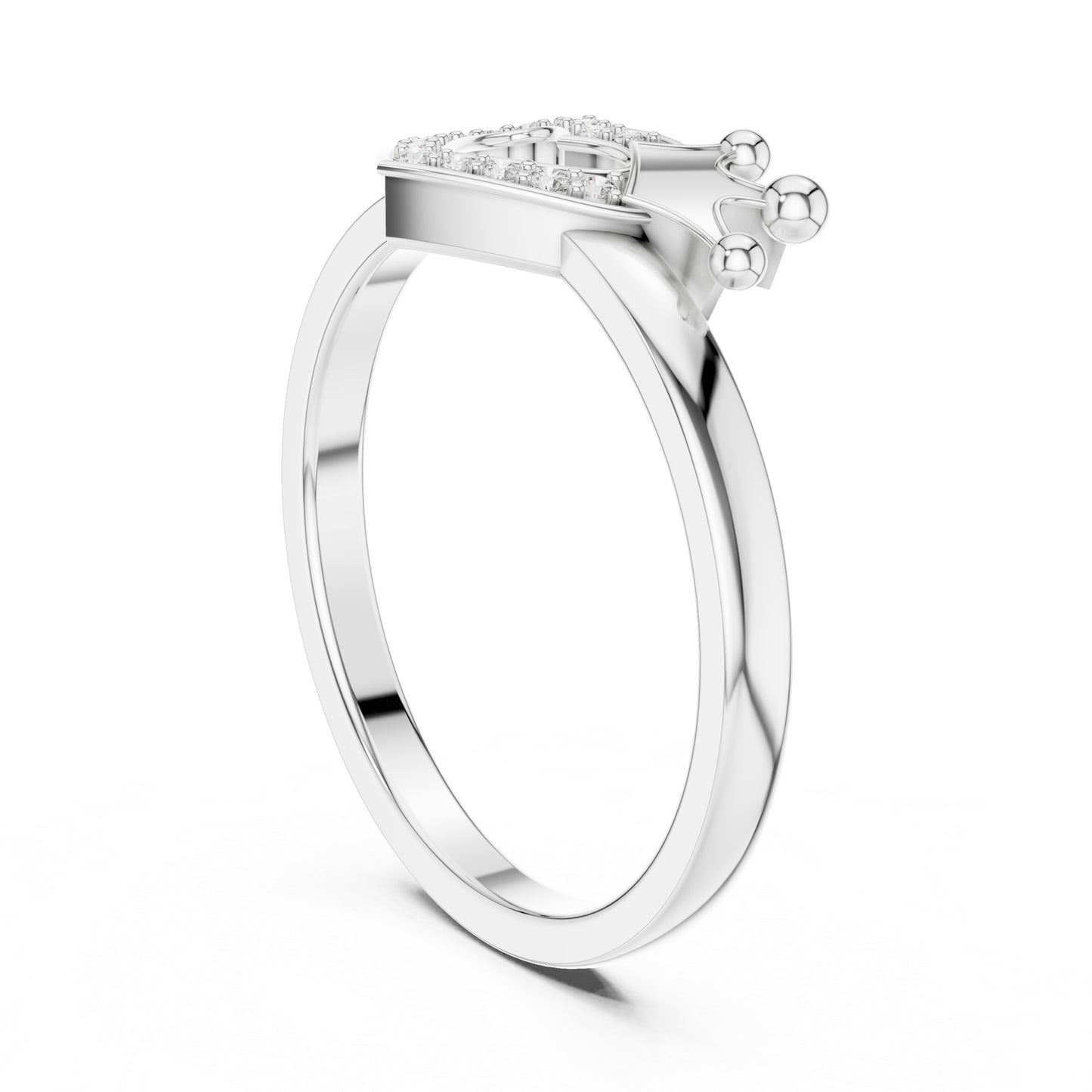 18K White Gold Round Lab-Grown Diamond Drop Ring for Women | Everyday Wear | Pure Carat