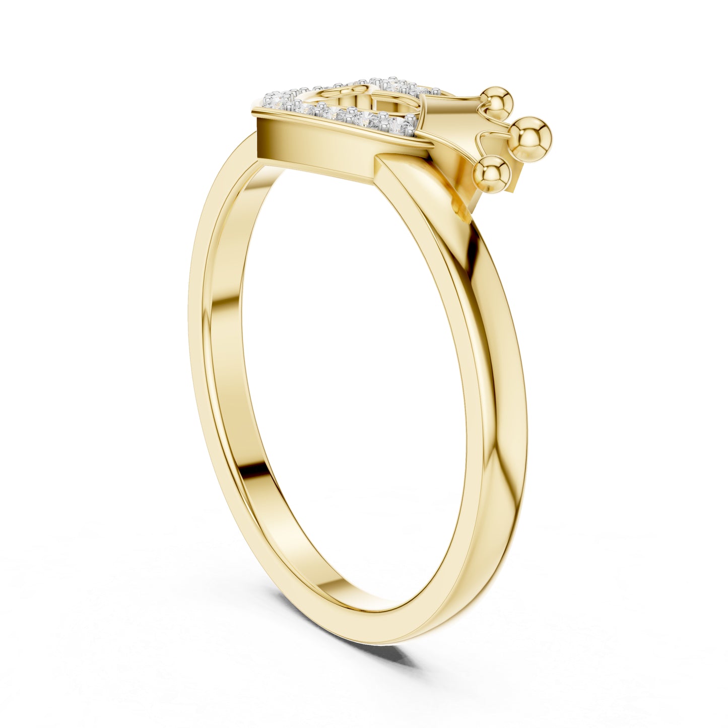 18K White Gold Round Lab-Grown Diamond Drop Ring for Women | Everyday Wear | Pure Carat