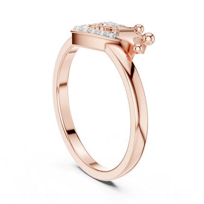 18K White Gold Round Lab-Grown Diamond Drop Ring for Women | Everyday Wear | Pure Carat