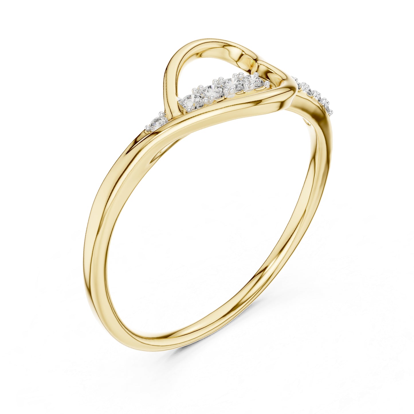 14K Rose Gold Round Lab-Grown Diamond Stud Ring for Women | Bridal Wear | Pure Carat