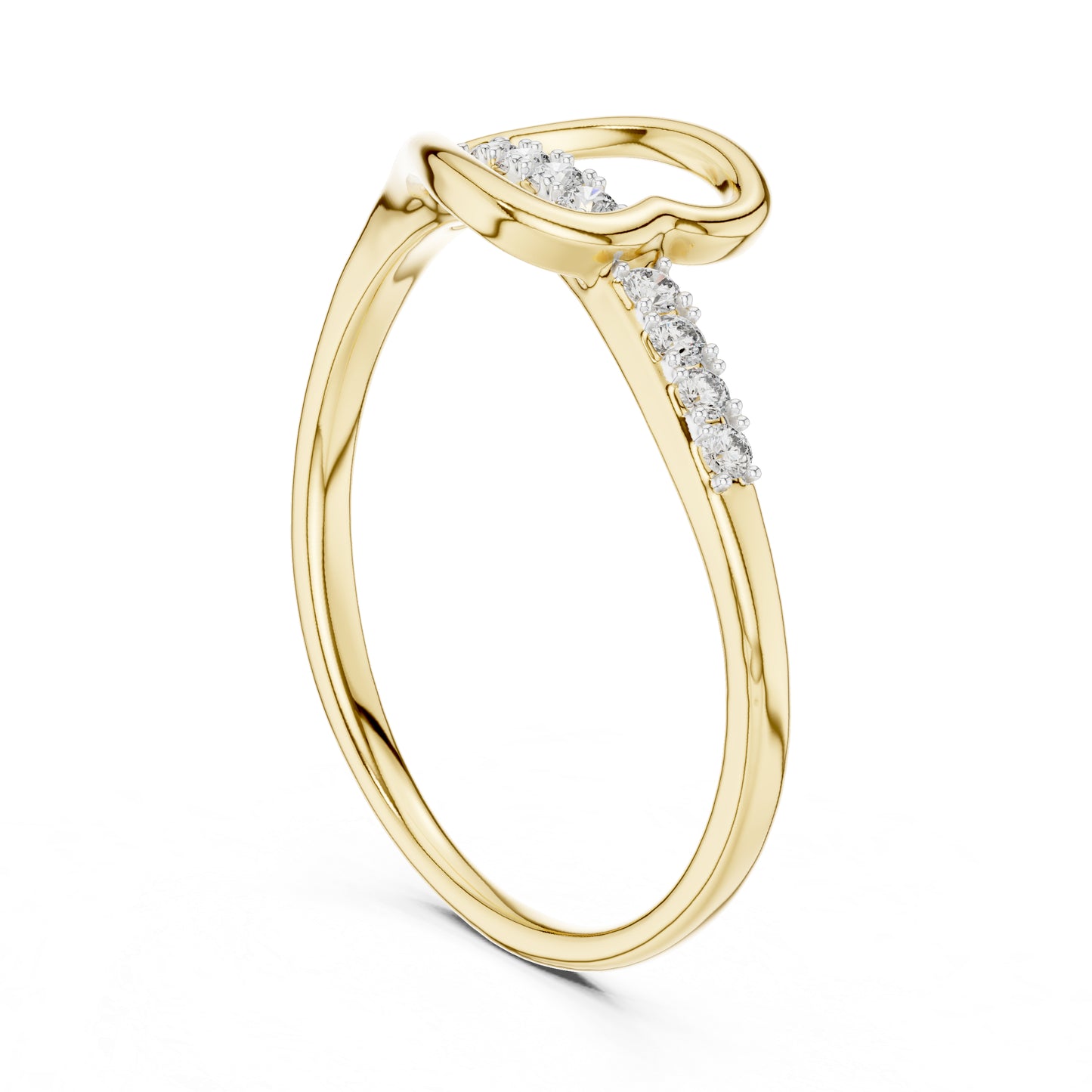 14K Rose Gold Round Lab-Grown Diamond Stud Ring for Women | Bridal Wear | Pure Carat