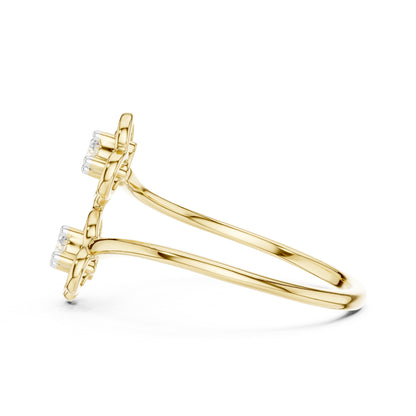 18K White Gold Round Lab-Grown Diamond Stud Ring for Women | Party Wear | Pure Carat