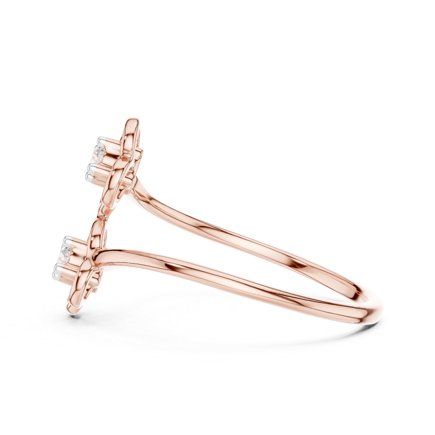 18K White Gold Round Lab-Grown Diamond Stud Ring for Women | Party Wear | Pure Carat