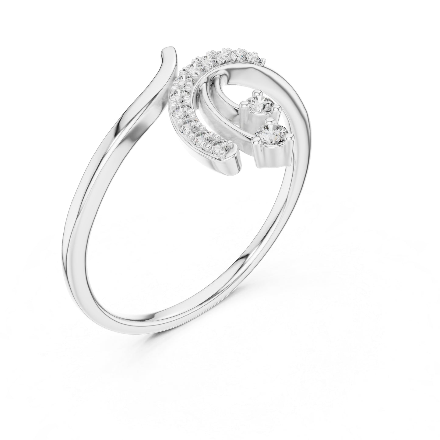 18K White Gold Round Lab-Grown Diamond Solitaire Ring for Women | Wedding Wear | Pure Carat