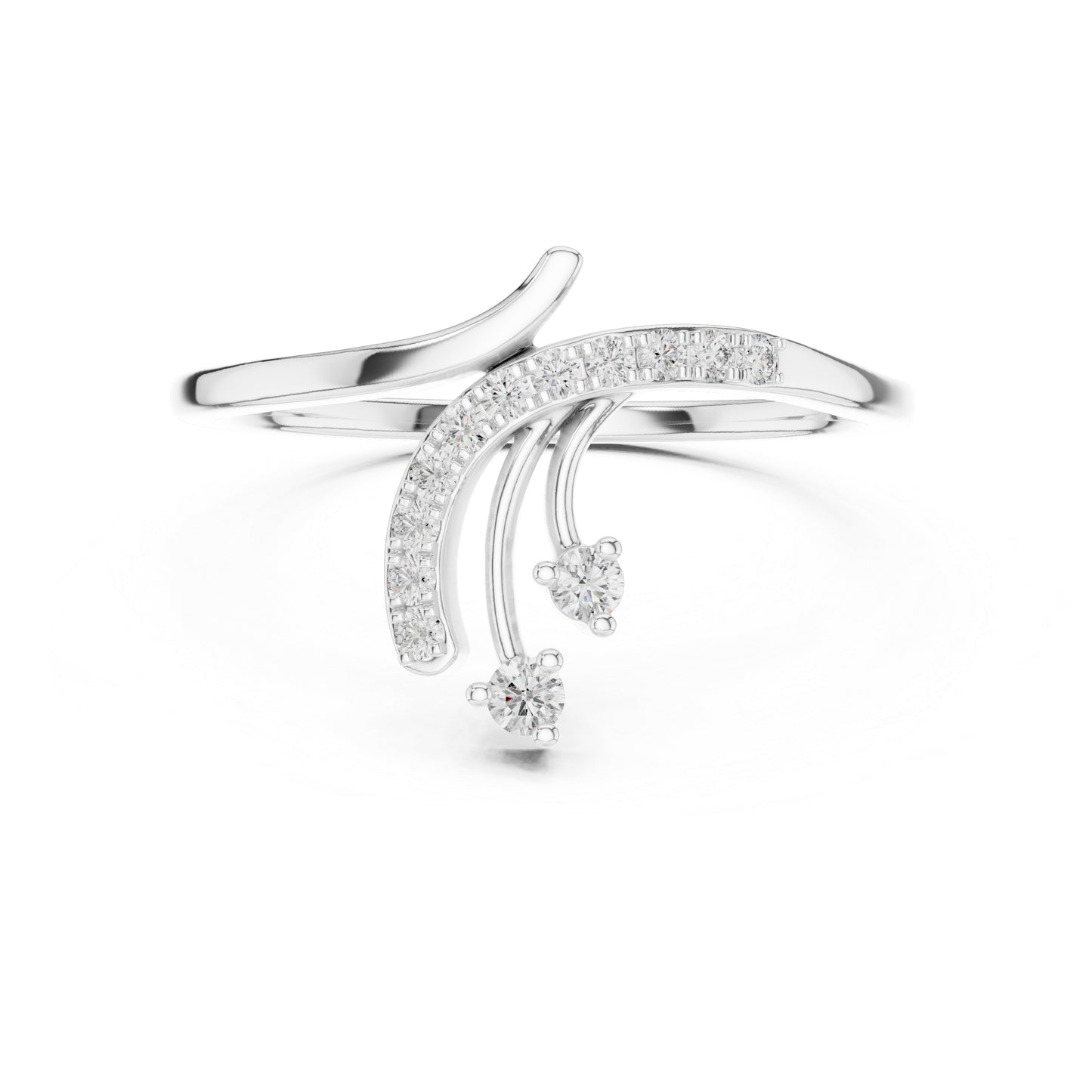 18K White Gold Round Lab-Grown Diamond Solitaire Ring for Women | Wedding Wear | Pure Carat