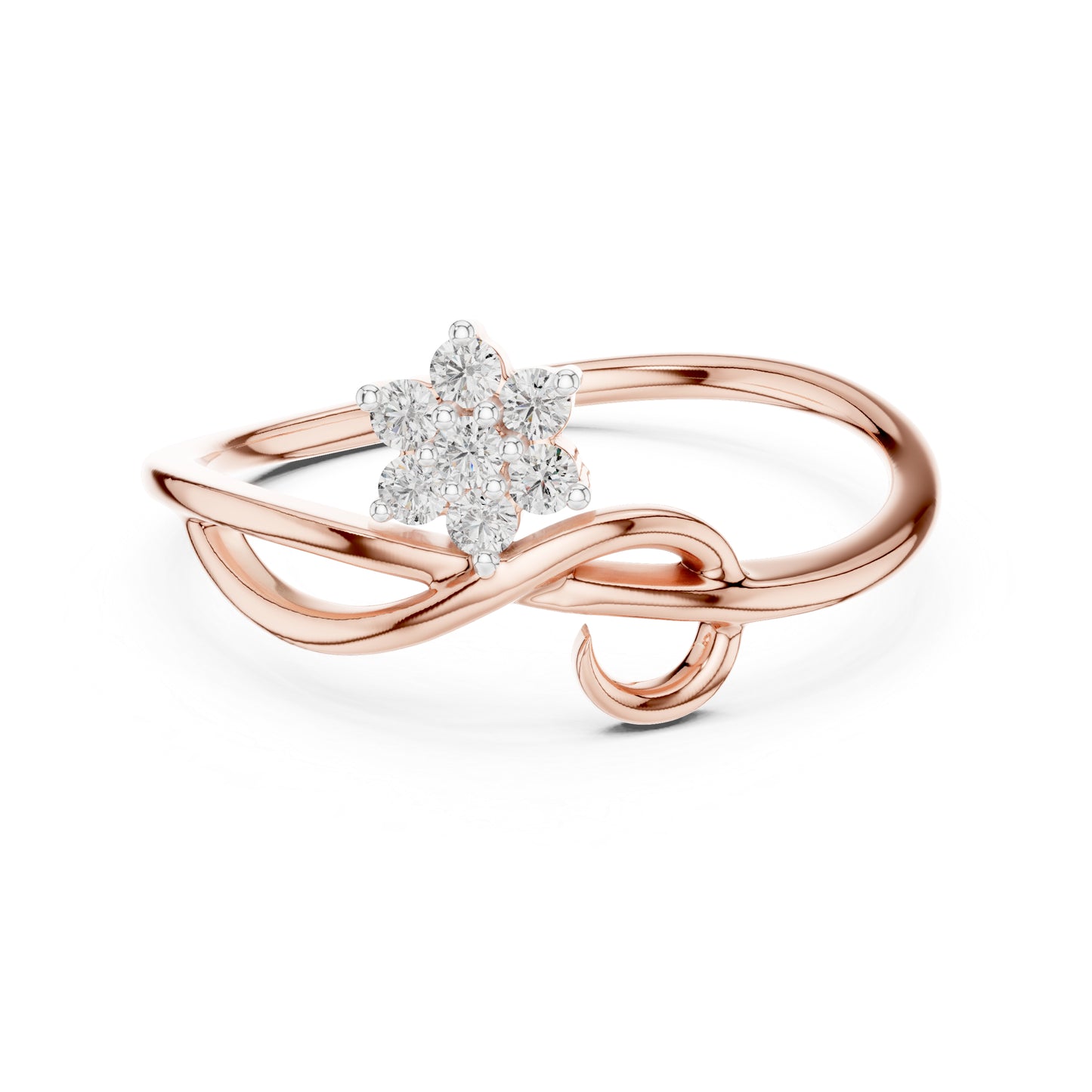 14K Yellow Gold Round Lab-Grown Diamond Stud Ring for Women | Engagement Wear | Pure Carat