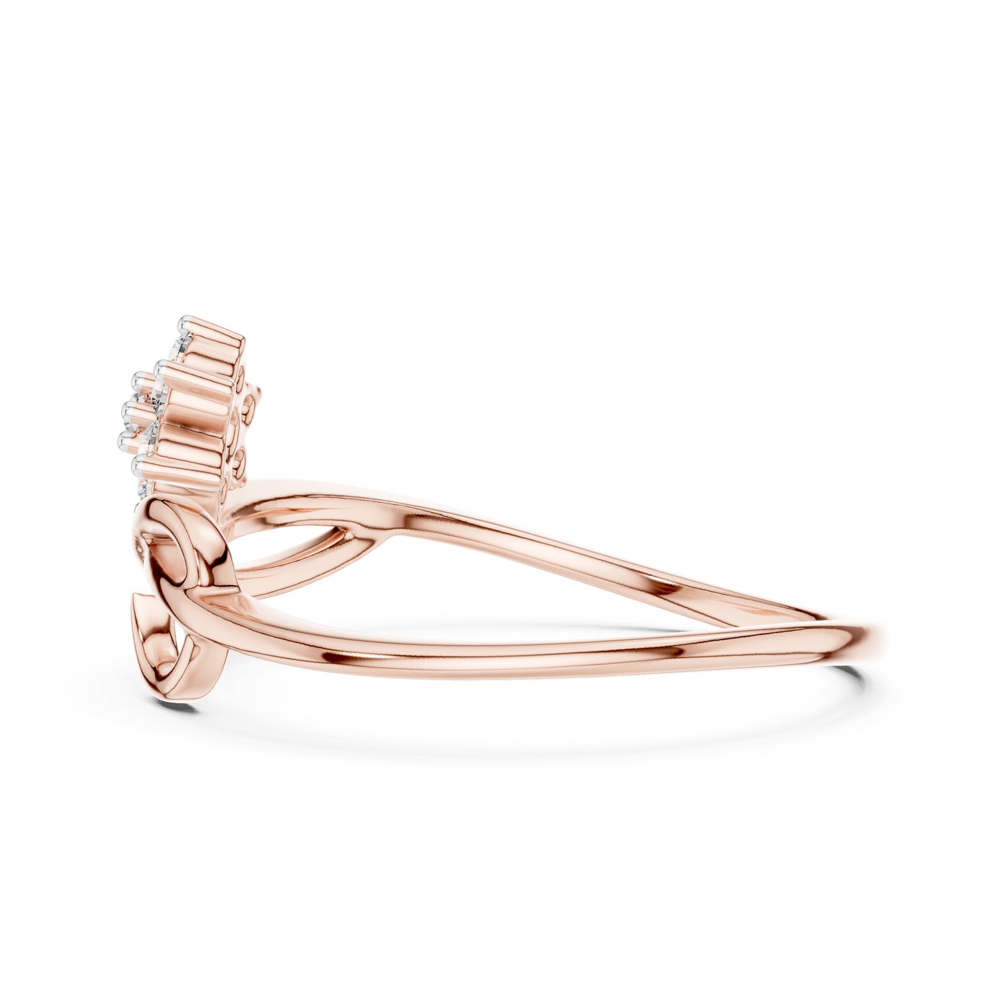 14K Yellow Gold Round Lab-Grown Diamond Stud Ring for Women | Engagement Wear | Pure Carat