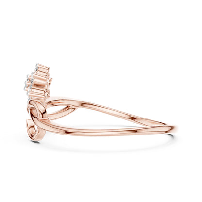 14K Yellow Gold Round Lab-Grown Diamond Stud Ring for Women | Engagement Wear | Pure Carat