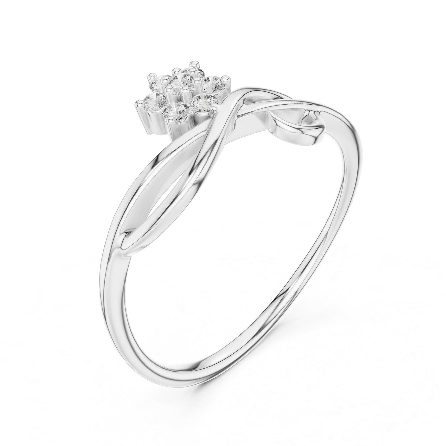 14K Yellow Gold Round Lab-Grown Diamond Stud Ring for Women | Engagement Wear | Pure Carat